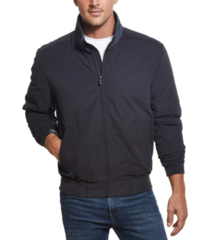 Weatherproof Men's Microfiber Bomber Jacket In Black