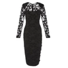NISSA EMBROIDERED TULLE BODYCON DRESS