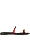 Giuseppe Zanotti Ring Toe-strap Sandals In Red