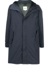 Aspesi Two-pocket Hooded Parka In Blue