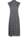 GANNI DITSY FLORAL-PRINT HIGH-NECK DRESS