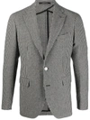 TAGLIATORE FITTED HOUNDSTOOTH BLAZER