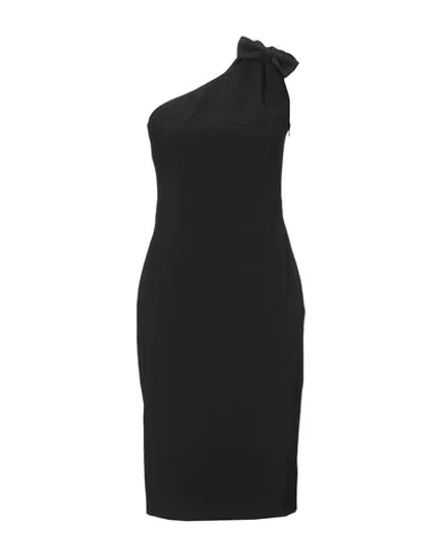 Boutique Moschino One-shoulder Bow-embellished Stretch-crepe Dress In Black