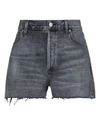 Citizens Of Humanity Marlow Distressed Organic Denim Shorts In Black