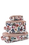 ITZY RITZY BLUSH FLORAL SET OF 3 TRAVEL DIAPER BAGS,PC9100