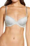 Calvin Klein Convertible Underwire Demi Bra In Jet Grey