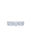 Kwiat Sunburst Partway Diamond Baguette Band Ring In White Gold/ Diamond