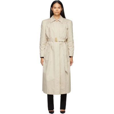 Magda Butrym Beige Cotton Belted Trench Coat