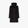 Moncler Flammette Long Puffer Coat In Black
