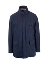 LORO PIANA MARTINGALE JACKET IN BLUE