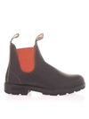 BLUNDSTONE ELASTICATED INSERTS ANKLE BOOTS IN BROWN