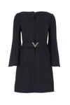 VALENTINO VALENTINO CREPE COUTURE BELTED DRESS