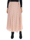 VALENTINO VALENTINO VLOGO PRINT PLEATED SKIRT