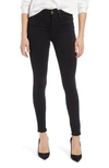 Frame Le Sylvie Coated High-rise Skinny Jeans In Black