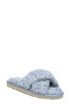 Sam Edelman Women's Jeane Fluffy Crisscross Slippers Women's Shoes In Cornflower Blue