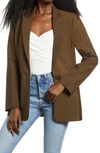 Endless Rose Tailored Single Button Blazer In Olive
