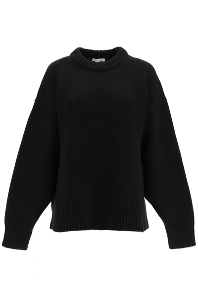 The Row Crewneck Knit Jumper In Black