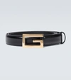 GUCCI LEATHER BELT WITH G BUCKLE,P00533674