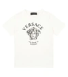 VERSACE LOGO COTTON-JERSEY T-SHIRT,P00533844