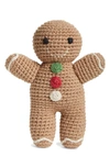 WARE OF THE DOG COTTON CROCHET GINGERBREAD MAN SQUEAKY DOG TOY,WD-GINGERBREAD MAN