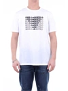 KARL LAGERFELD KARL LAGERFELD MEN'S WHITE COTTON T-SHIRT,755045501220BIANCO S