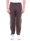 VALENTINO VALENTINO MEN'S BROWN COTTON PANTS,TV0RGA654WWFANGO 50