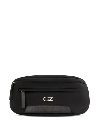 Giuseppe Zanotti Logo Plaque Belt Bag In Black