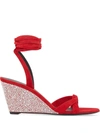 Giuseppe Zanotti Crystal-embellished Sandals In Red