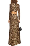 A.L.C GABRIELA CUTOUT LEOPARD-PRINT STRETCH-SILK MAXI DRESS,3074457345624170292