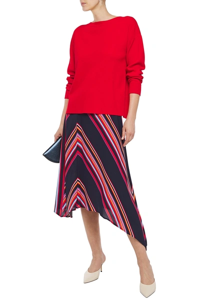 Alice And Olivia Roma Pod-shaped Pullover Jumper In Red