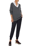 BRUNELLO CUCINELLI SEQUINED CABLE-KNIT CASHMERE AND SILK-BLEND SWEATER,3074457345623566165