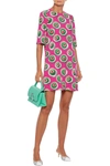 Dolce & Gabbana Pink Silk Cup Cake Shift Stretch Dress In Bright Pink