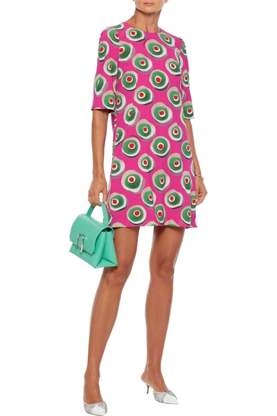 Dolce & Gabbana Pink Silk Cup Cake Shift Stretch Dress