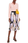 EMILIO PUCCI PRINTED PLISSÉ-CREPE DE CHINE MIDI SKIRT,3074457345623272211