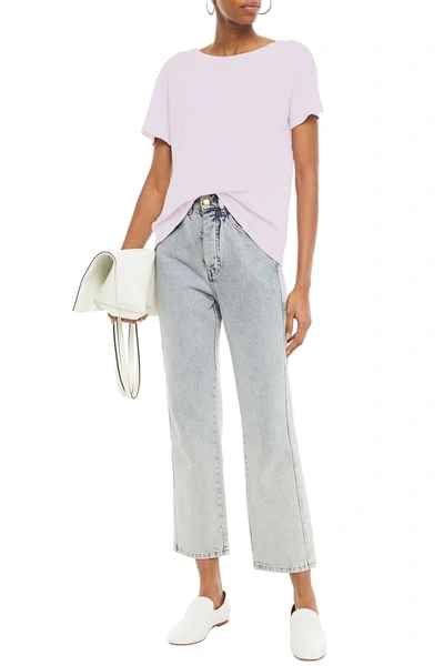 Enza Costa Pima Cotton-jersey T-shirt In Lilac
