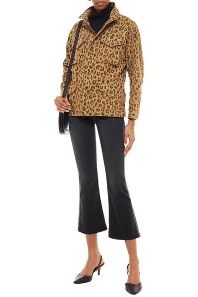 Frame Leopard-print Cotton-canvas Field Jacket In Animal Print