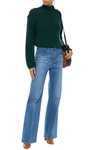 J Brand Monday Faded High-rise Wide-leg Jeans In Light Denim