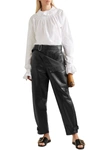 JW ANDERSON LEATHER WIDE-LEG PANTS,3074457345622619982