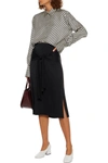 Joseph Doy Diagonal Striped Silk Button-down Shirt In Black