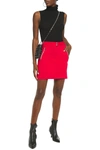 LOVE MOSCHINO APPLIQUÉD PONTE MINI SKIRT,3074457345623550185