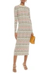 MISSONI RIBBED WOOL MIDI DRESS,3074457345622770473