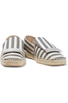 Sergio Rossi Sr1 Striped Woven Espadrilles In Ecru