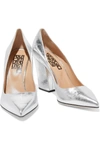 SERGIO ROSSI SERGIO METALLIC TEXTURED-LEATHER PUMPS,3074457345623777159