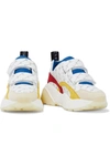 Stella Mccartney Eclypse Printed Faux Leather And Suede Exaggerated-sole Sneakers In White