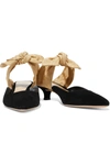 The Row Coco Suede And Moire Pumps In Pastel Yellow