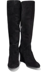 TOD'S SUEDE WEDGE KNEE BOOTS,3074457345622511345