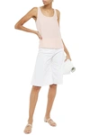 Vince Scoop Neck Pima Cotton Blend Tank In Blush