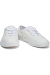 ZIMMERMANN LEATHER-TRIMMED COTTON-CANVAS SNEAKERS,3074457345623492641