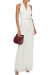 ZIMMERMANN SUPER EIGHT BELTED GUIPURE LACE HALTERNECK JUMPSUIT,3074457345623726653