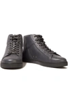 GIANVITO ROSSI BOXE TEXTURED-LEATHER SNEAKERS,3074457345622948764